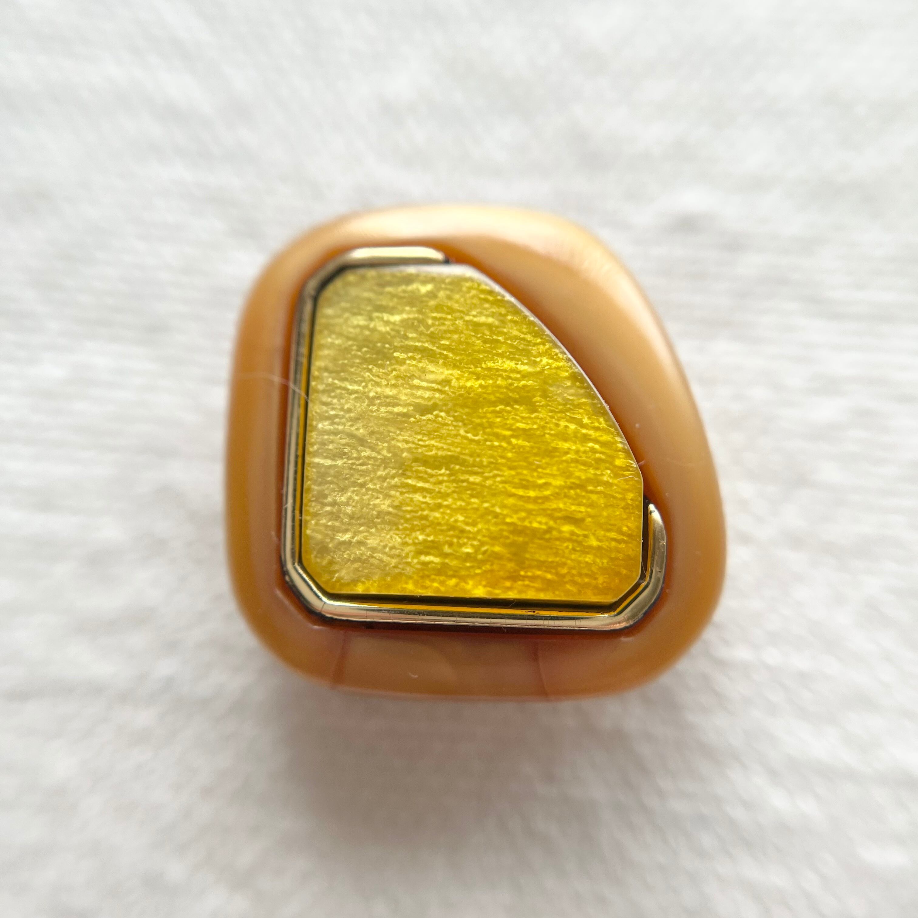 ●『2個セット』スクエア シャイニーイエロー×マスタード 22.5㎜