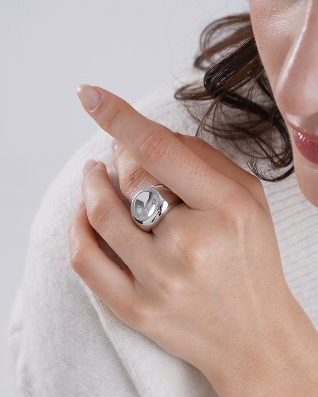 316L Wide Bungee Ring［silver］#r185