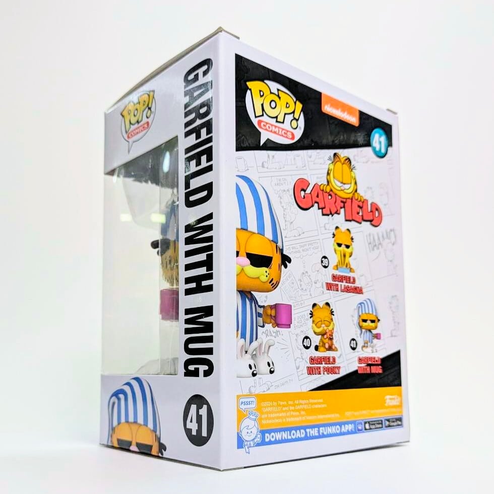 ☆US直輸入☆ FUNKO 【 POP! COMICS VINYL FIGURE GARFIELD WITH MUG ( ガーフィールド パジャマ マグ )】 ビニールフィギュア〚アメリカン雑貨 アメトイ〛