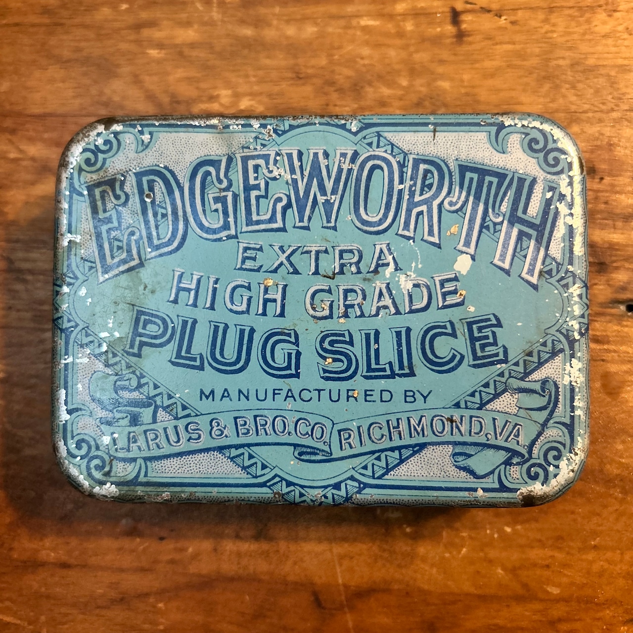 1910s–1920s エッジワース ヴィンテージ タバコ缶 EDGEWORTH EXTRA HIGH GRADE PLUG SLICE Vintage Tobacco Tin T-767