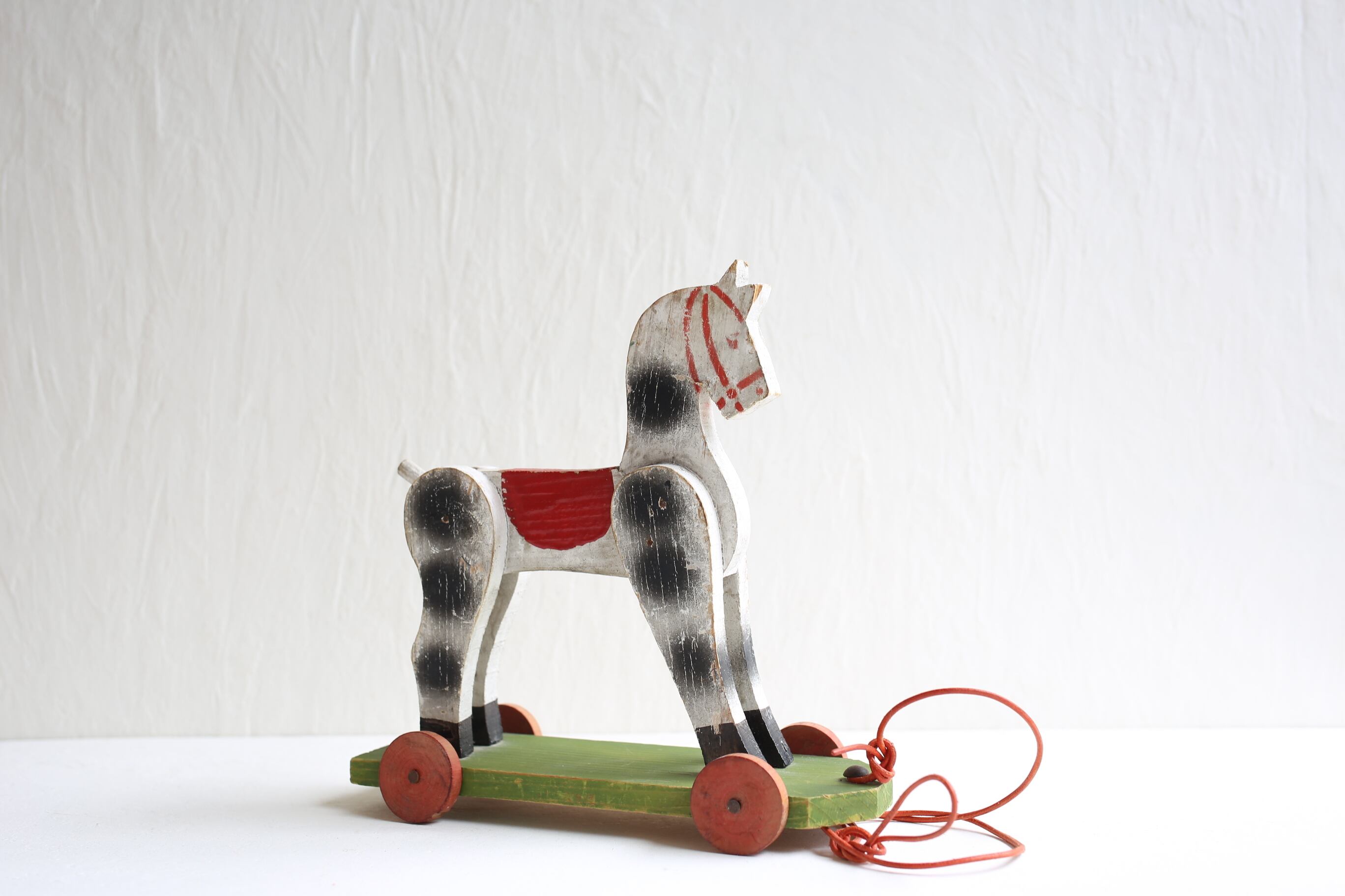 フランス アンティーク ヴィンテージ 木製 馬のおもちゃ プルトイ N