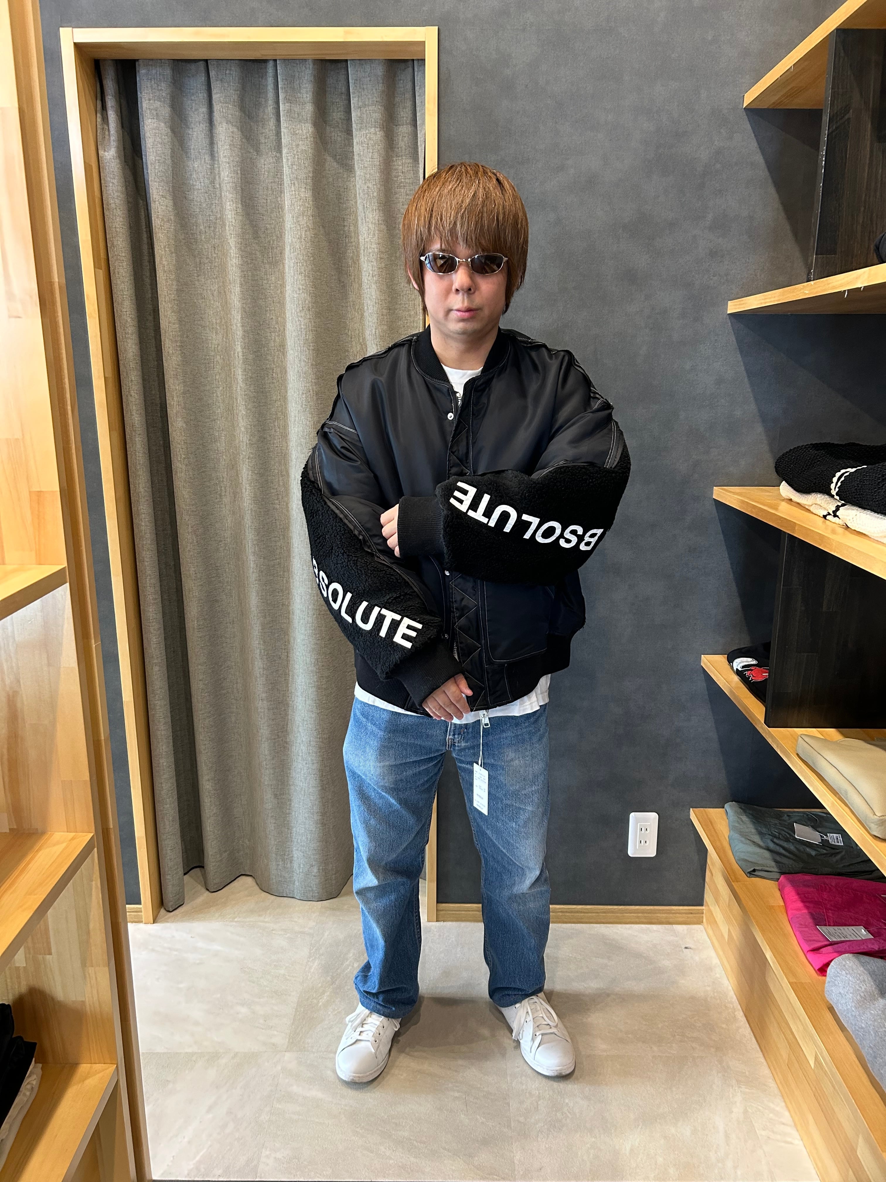 DISCOVERED ディスカバード】BOA SLEEVE MA-1 BLACK | delhezi DISCOVERED ディスカバード】BOA SLEEVE MA-1 BLACK | delhezi
