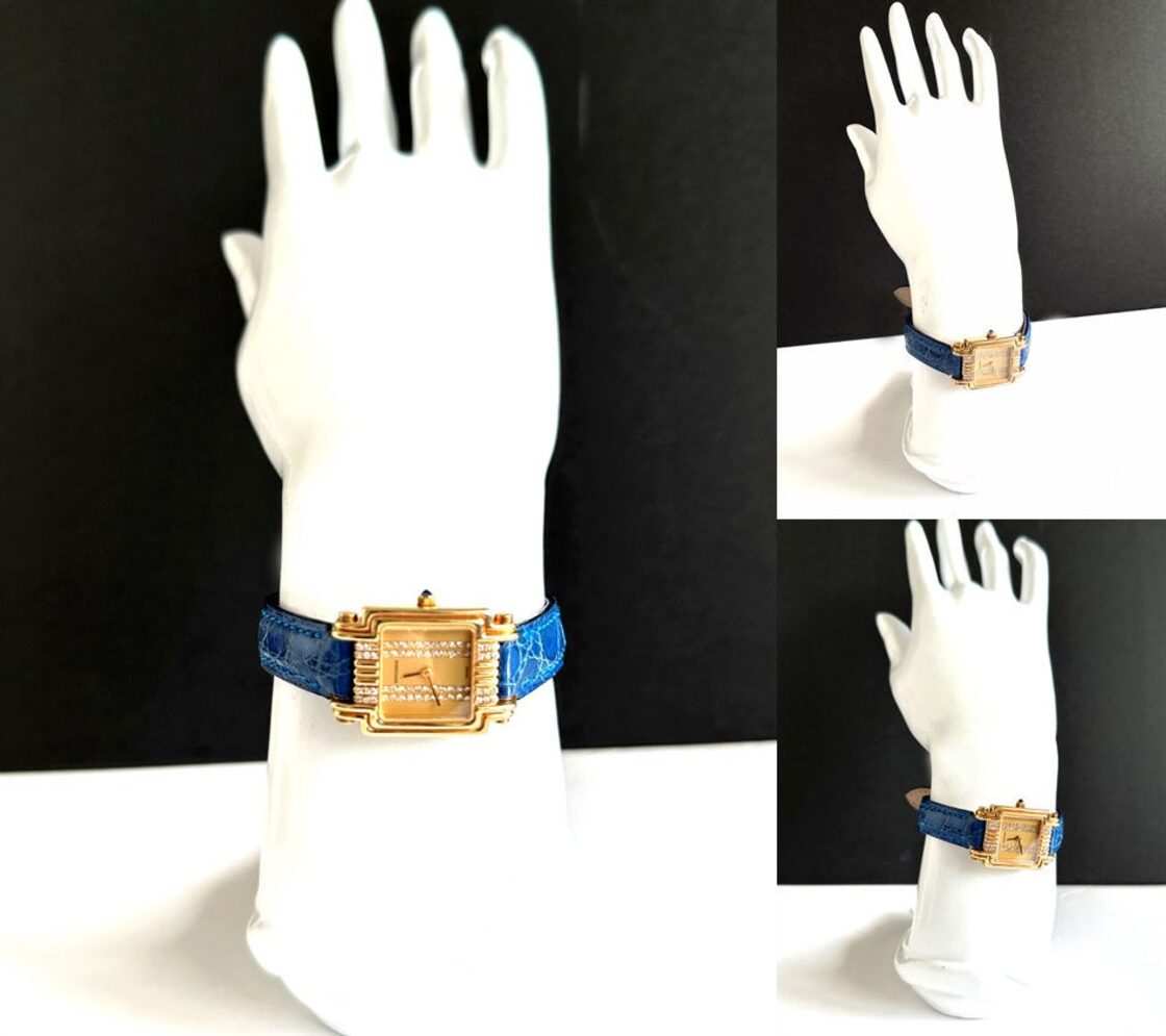 BOUCHERON ブシュロン リフレ ウォッチ K18 YG 金無垢 68P パヴェ 