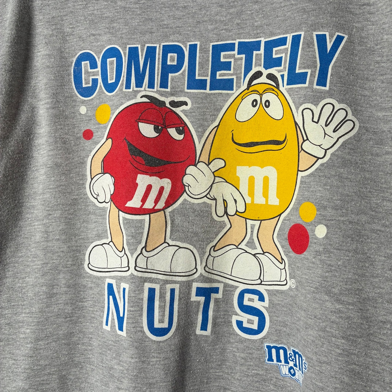 00s M&Ms キャラクターTシャツ　グレー　アムアンドエムズ　M