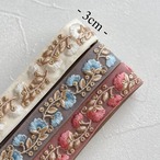 インド刺繍リボンのショルダーストラップ｜太め幅×高級感｜ピンク