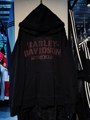"Harley-Davidson"logo design boro custom pullover hoodie