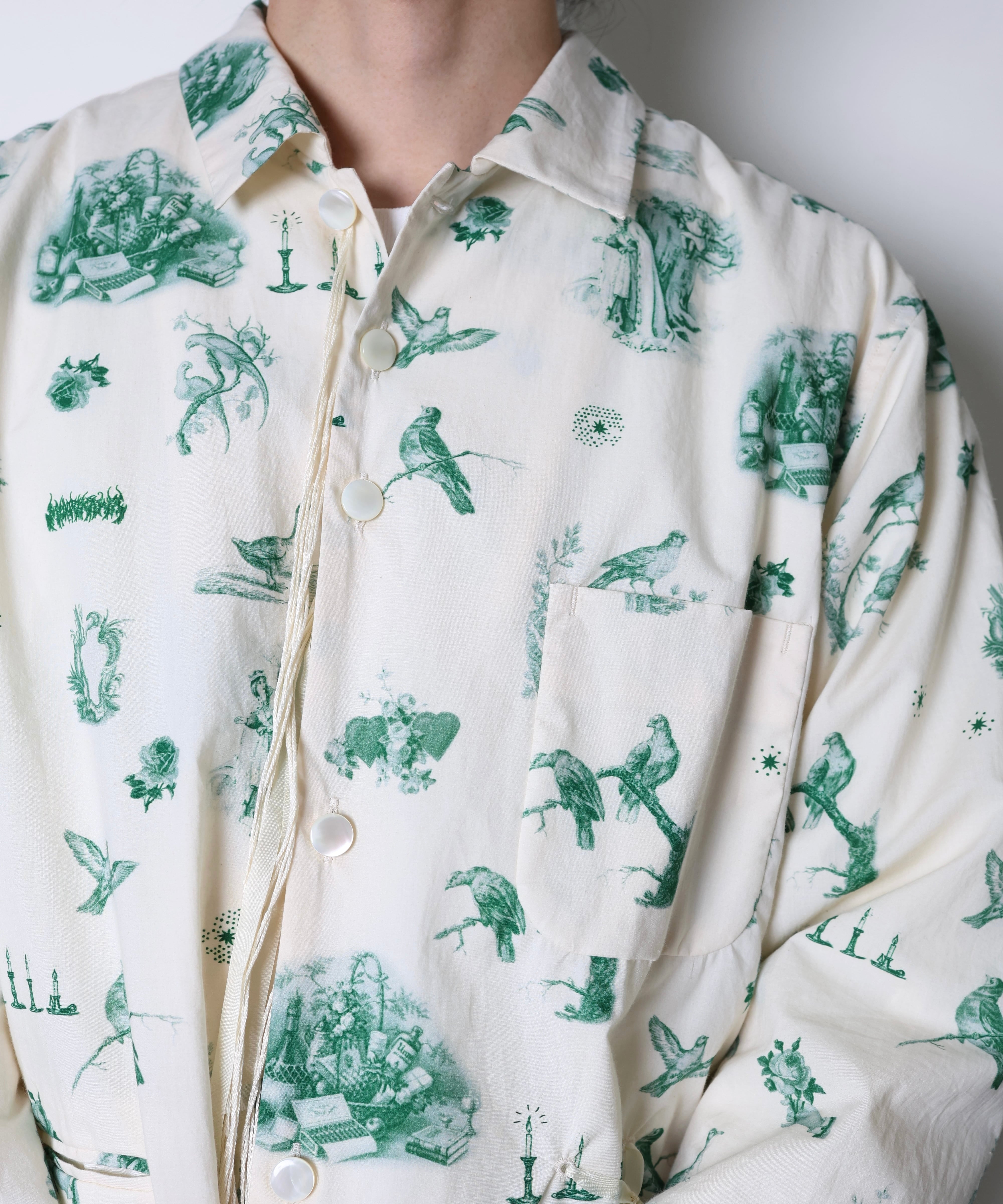 シャツ 22ss Midorikawa SEQUINED SHIRT Midorikawa / MID26SS-SH01B LINING SHIRT(CANDLE) | AfterSchool