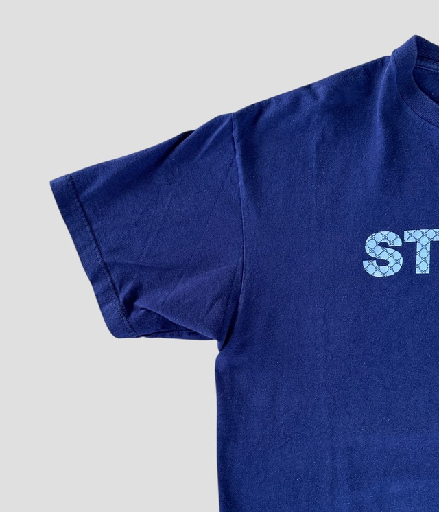 -Stussy- Vintage 90s XL STUCCI Print T-shirt made in USA