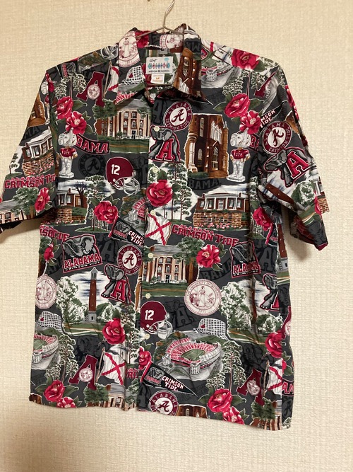 90s　レインスプナーUNIVERSITYコレクション　ハワイアンシャツ