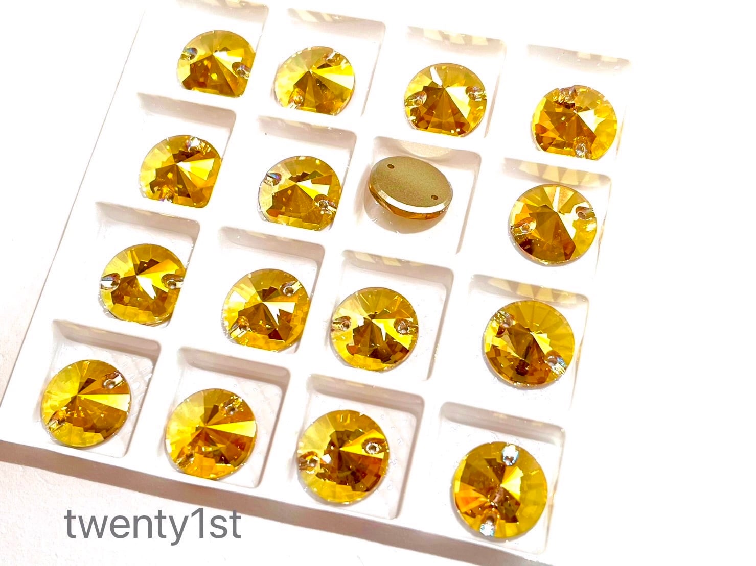 丸型サンシャインゴールド12mm[16個] | twenty1st 衣装用ストーン専門店