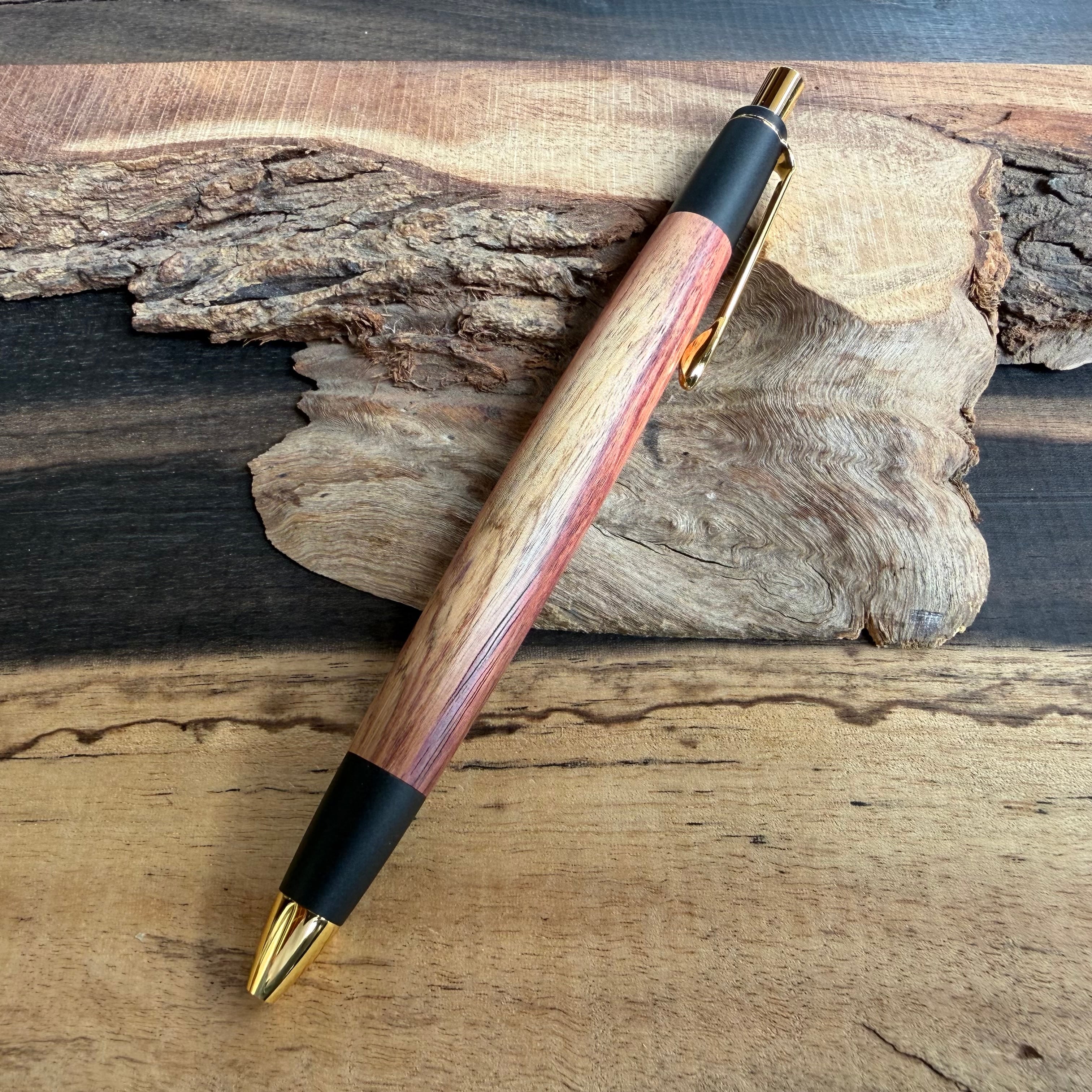ボナンペン　シャープペンシル　チューリップウッド　アルミ金具　箱つき 116 チューリップウッド白太 現品 | 『ボナン』 -木軸ペンの店-