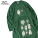 gym master ジムマスター 10oz ピグメントスウェット My hatits ロンTEE 長袖Tシャツ メンズ レディース コットン100% LOVE&PEACE クルーネック トップス G833772 グリーン