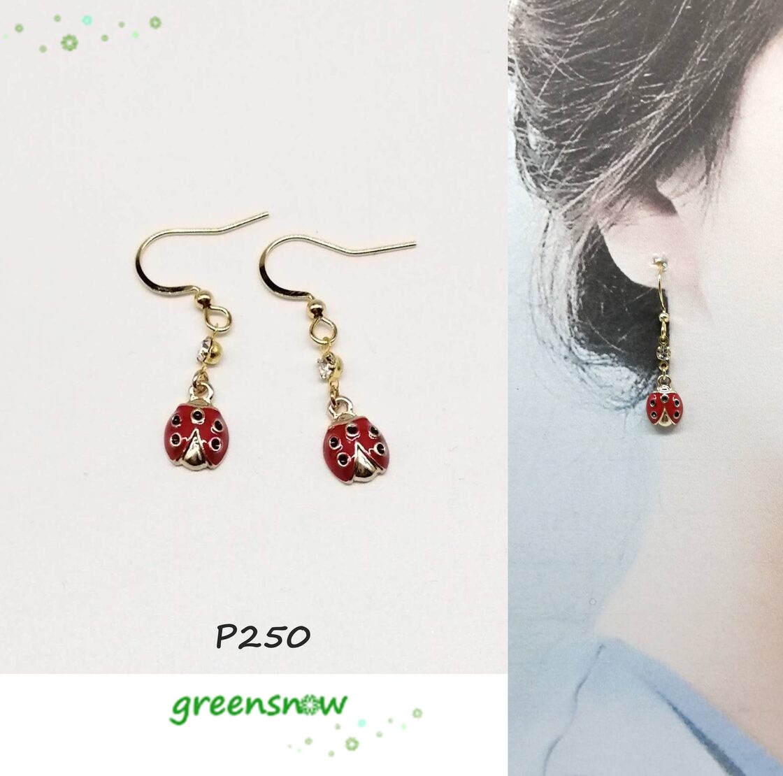 サージカルステンレス ピアス】てんとう虫 テントウムシ 昆虫 可愛い 