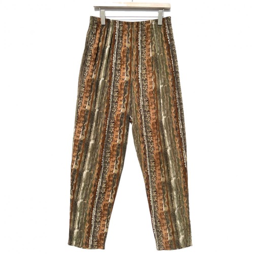 [ELLEN FIGG Made In USA] Vintage Ethnic Pattern Rayon Easy Pants [1980s-] Vintage Easy Pants