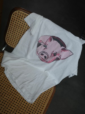 <vintage>pig Tshirt