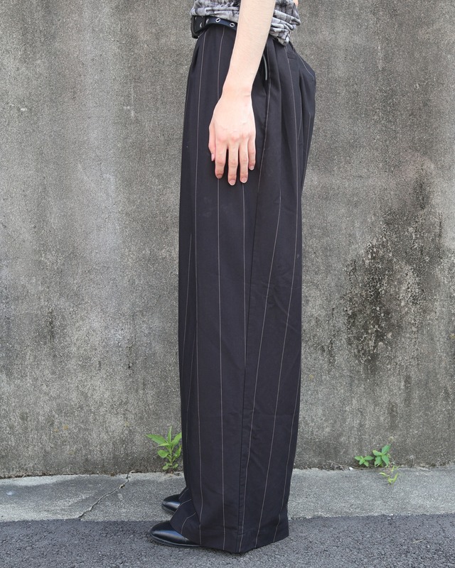 pinstripe buggy straight slacks