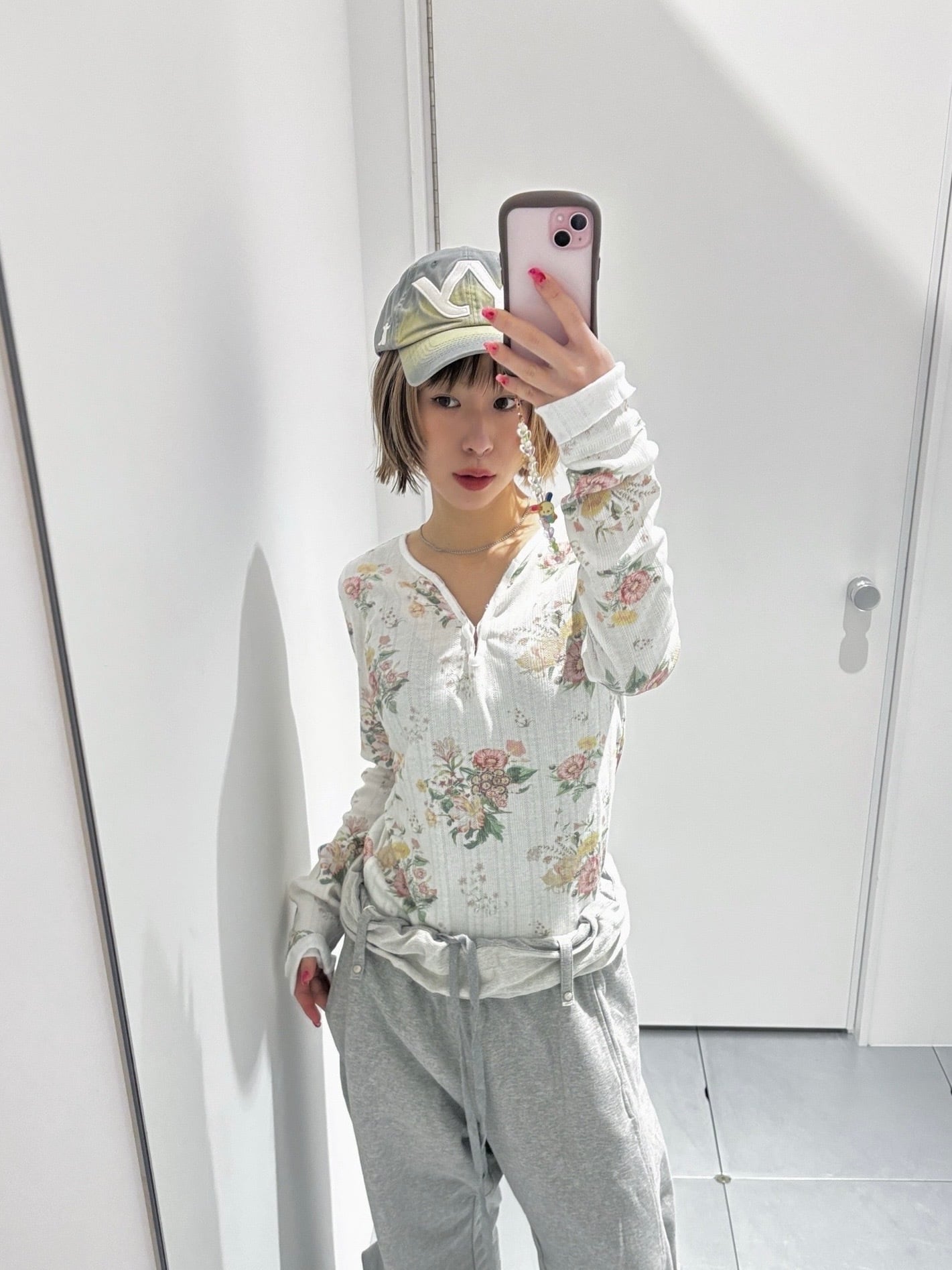 26SS】OPEN YY オープン ワイワイ / FLORAL HOOK HENLEY LONG SLEEVE