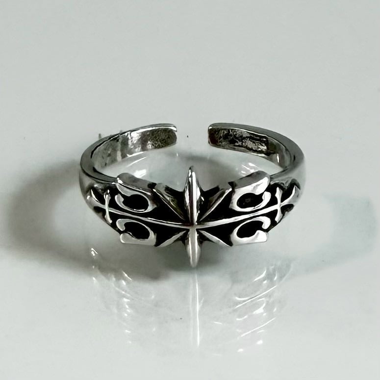 Select】IM26AC_RG055/ Vintage Cross Star Ring（Silver） | Legit