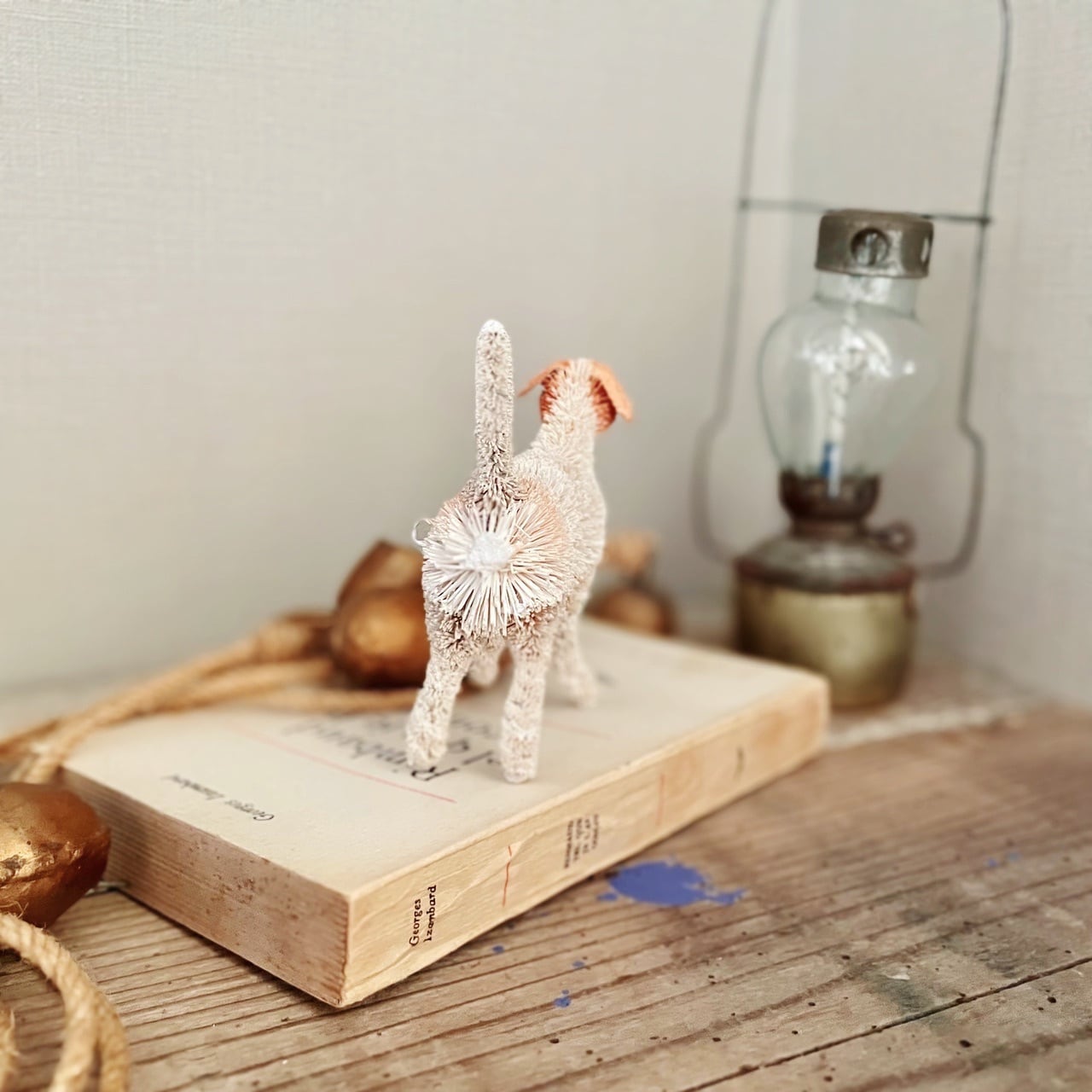 snoopy様❤ジャックラッセルテリア お雛様 オブジェ 完売 】ジャックラッセルテリア パームオブジェ｜犬 飾り 置物