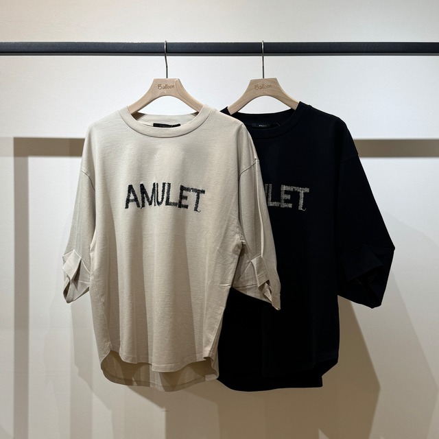 AMULETロゴ刺繍Tシャツ
