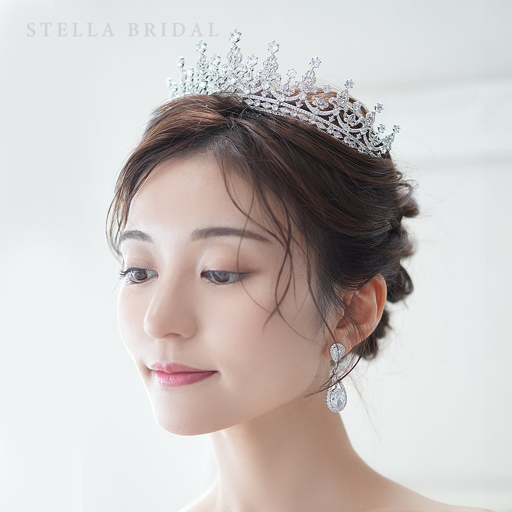 キュービックジルコニア ウェディングティアラ Victoire