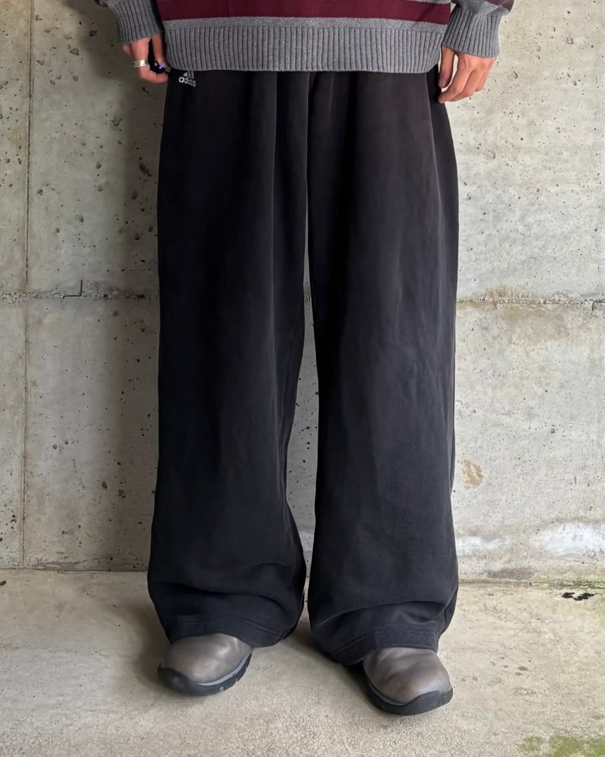 90s LITANI extra wide linen slacks 