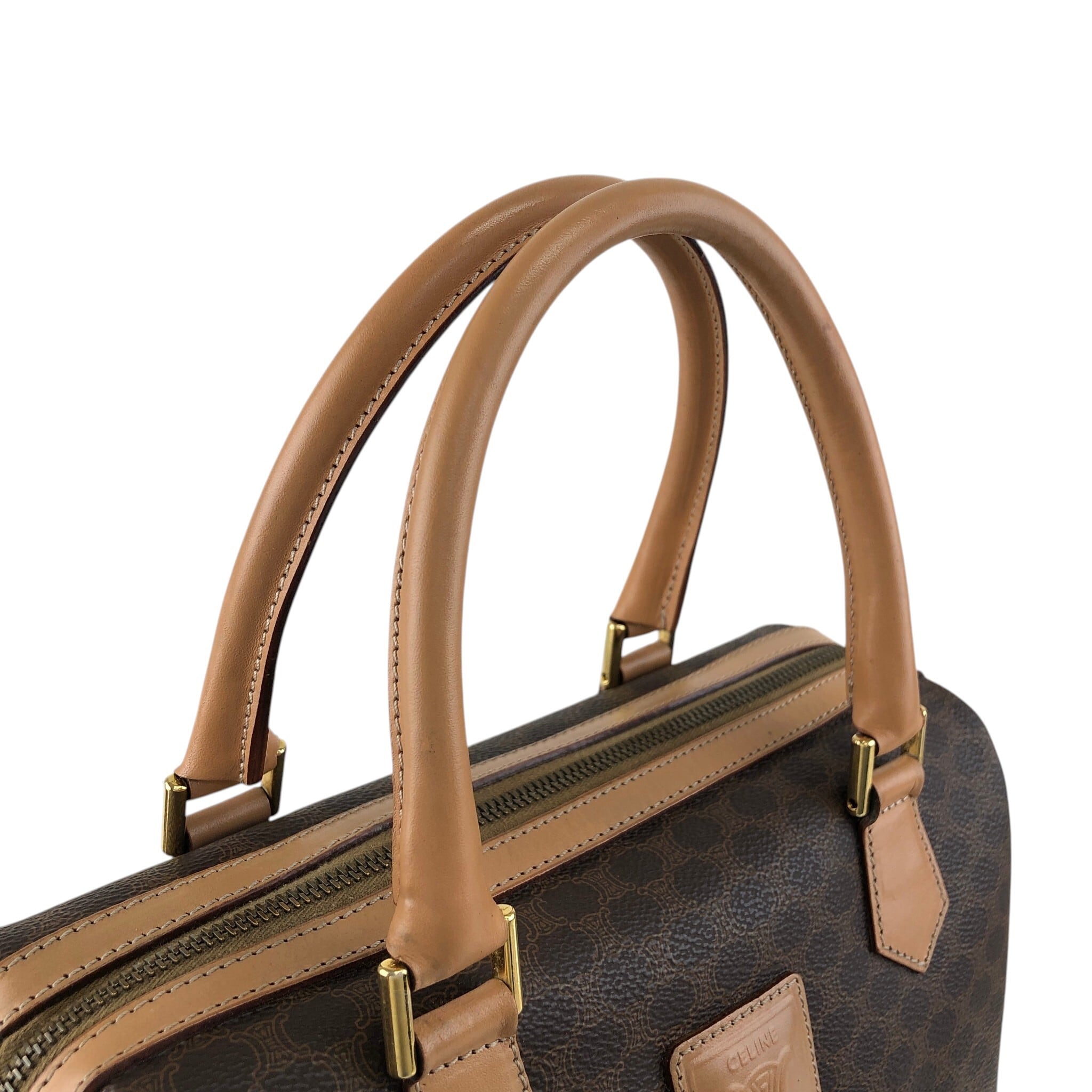 ○CELINE オールド セリーヌ○マカダム ブラゾン○PVC カーフ レザー