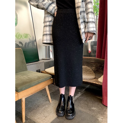 ニットロングスカート ウィンター 冬物 HUCHUJING37023473634