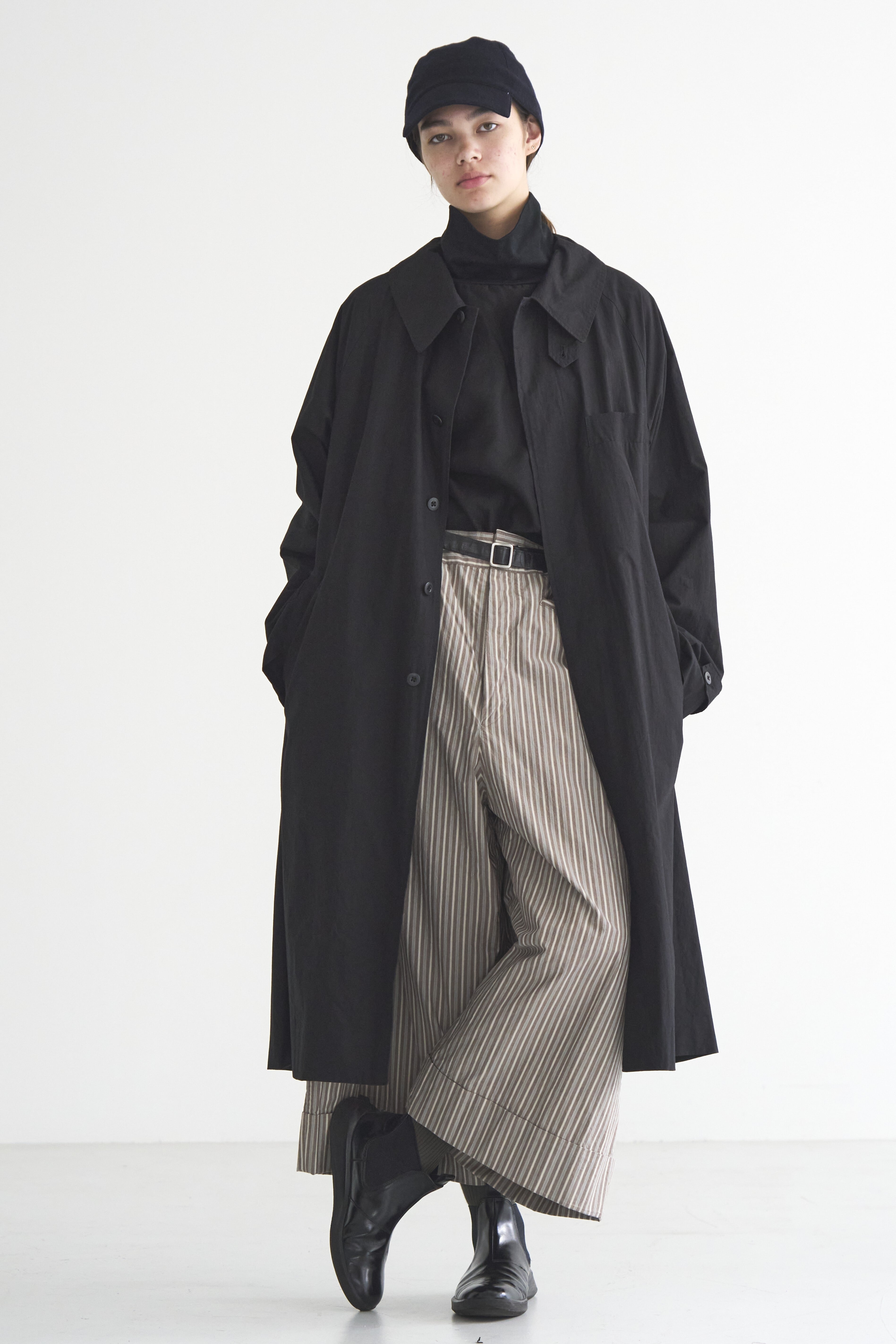 326a OVER COAT RAGLAN SLEEVES AIR 40 Black