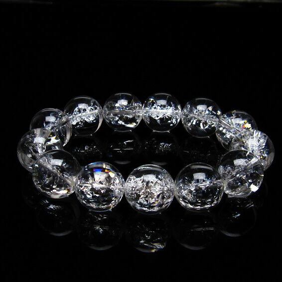アイリスクォーツ 水晶 ブレスレット 18mm  一点物 おまかせ便 111-20265