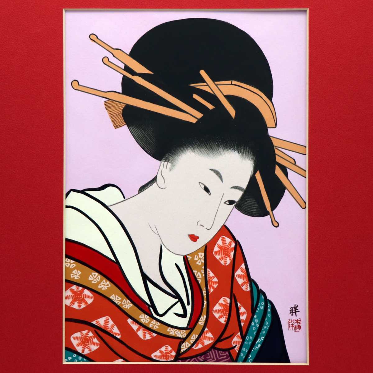 木村胖・肉筆・美人画・浮世絵・No.200708-331・梱包サイズ140 木村胖・肉筆・美人画・浮世絵・No.200708-331・梱包サイズ140