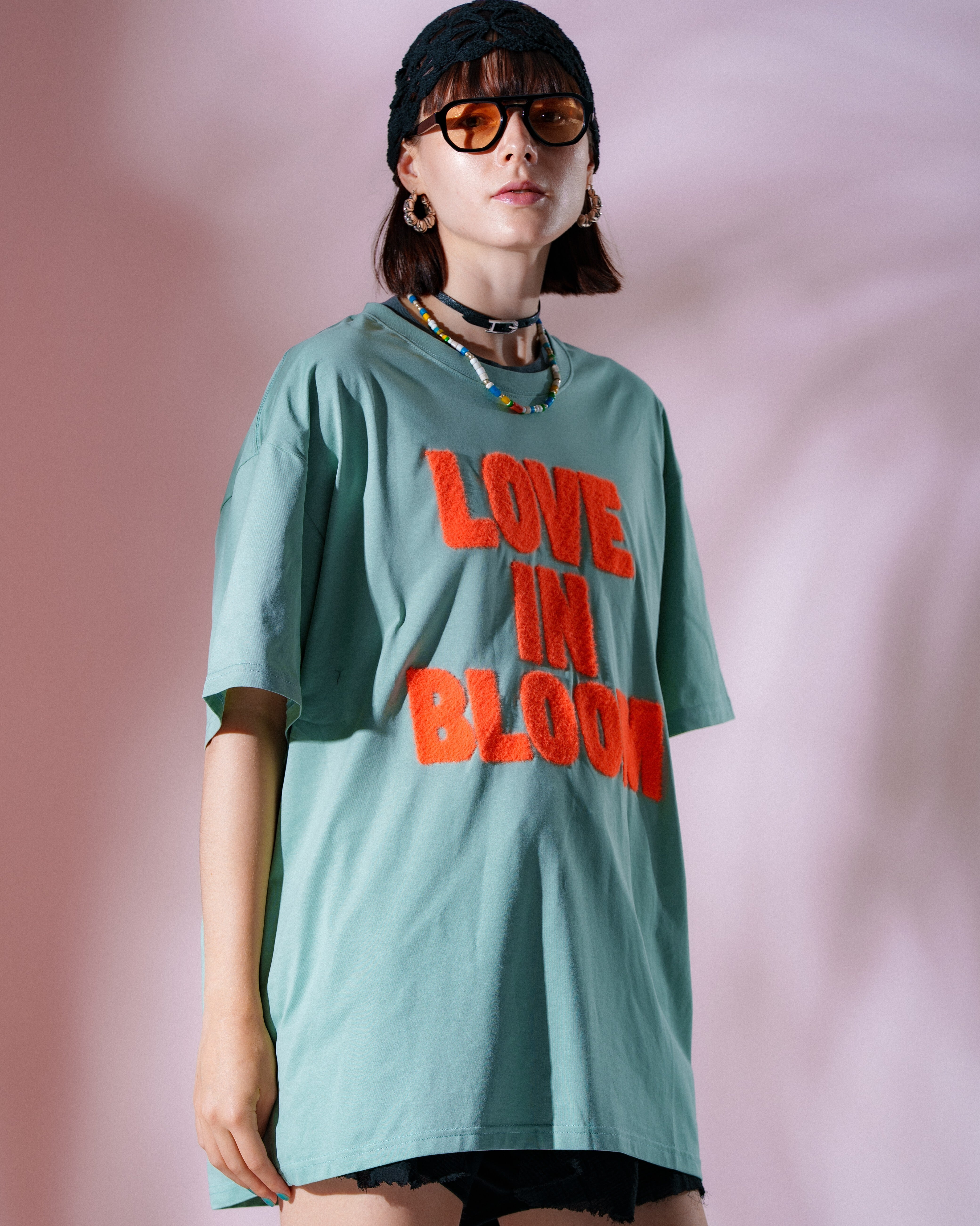 LOVE IN BLOOM Tシャツ|ミント