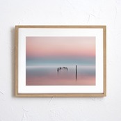 feel like lil bit lonely｜静寂と海の桟橋を描く癒しのアートポスター｜｜北欧ナチュラルに馴染む落ち着きの一枚A3ポスター