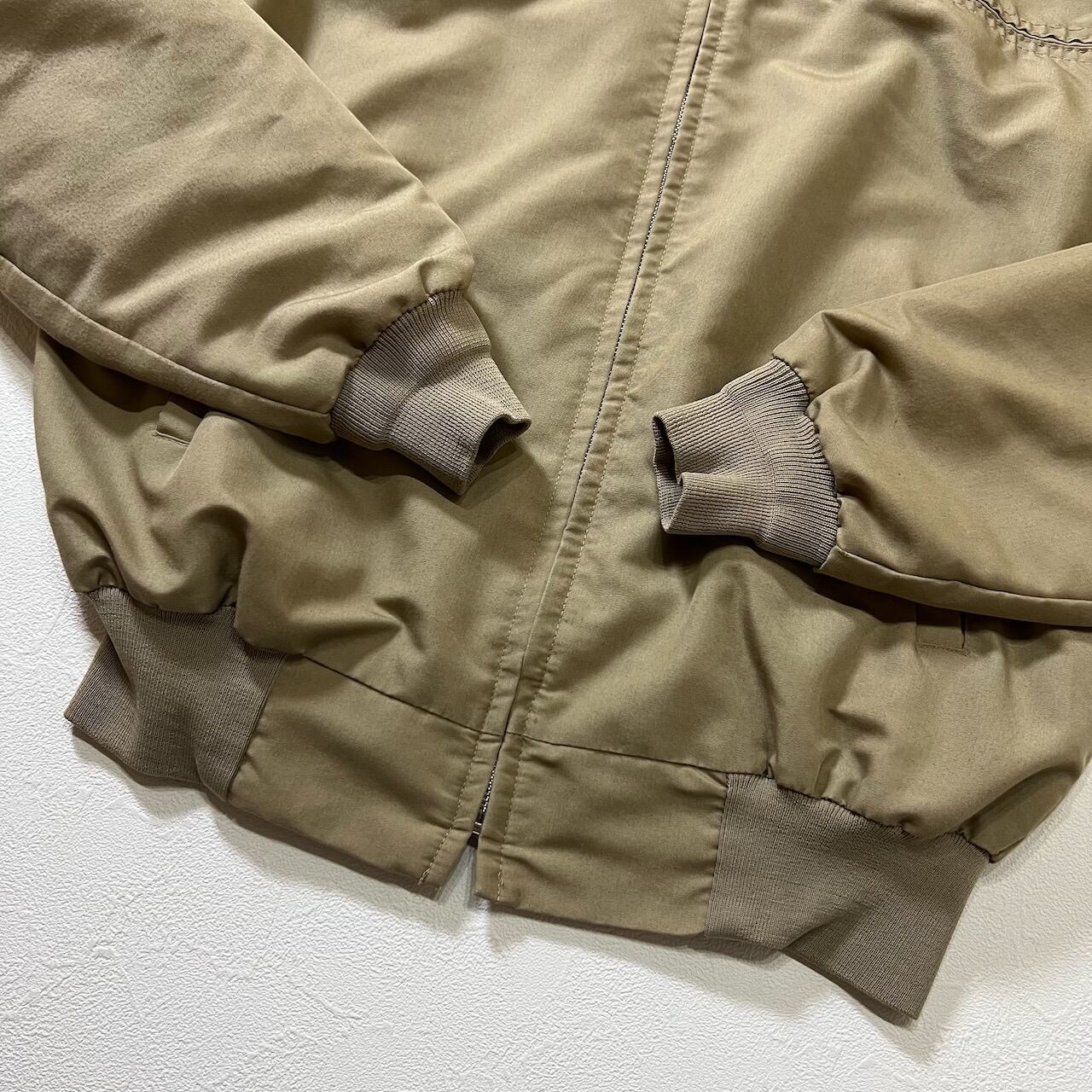 2572古着90年代USA製OZARK TRAILダービージャケット無地XL墨黒 80~90s USA OZARK TRAIL ダービージャケット カップショルダー