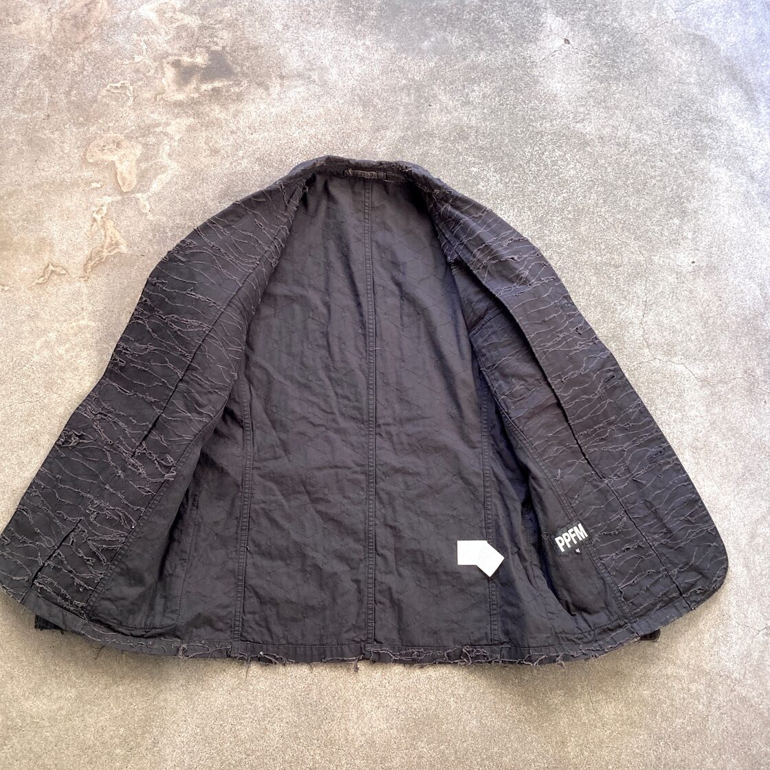90s 00s archive PPFM y2k crash Damage processing military jacket 