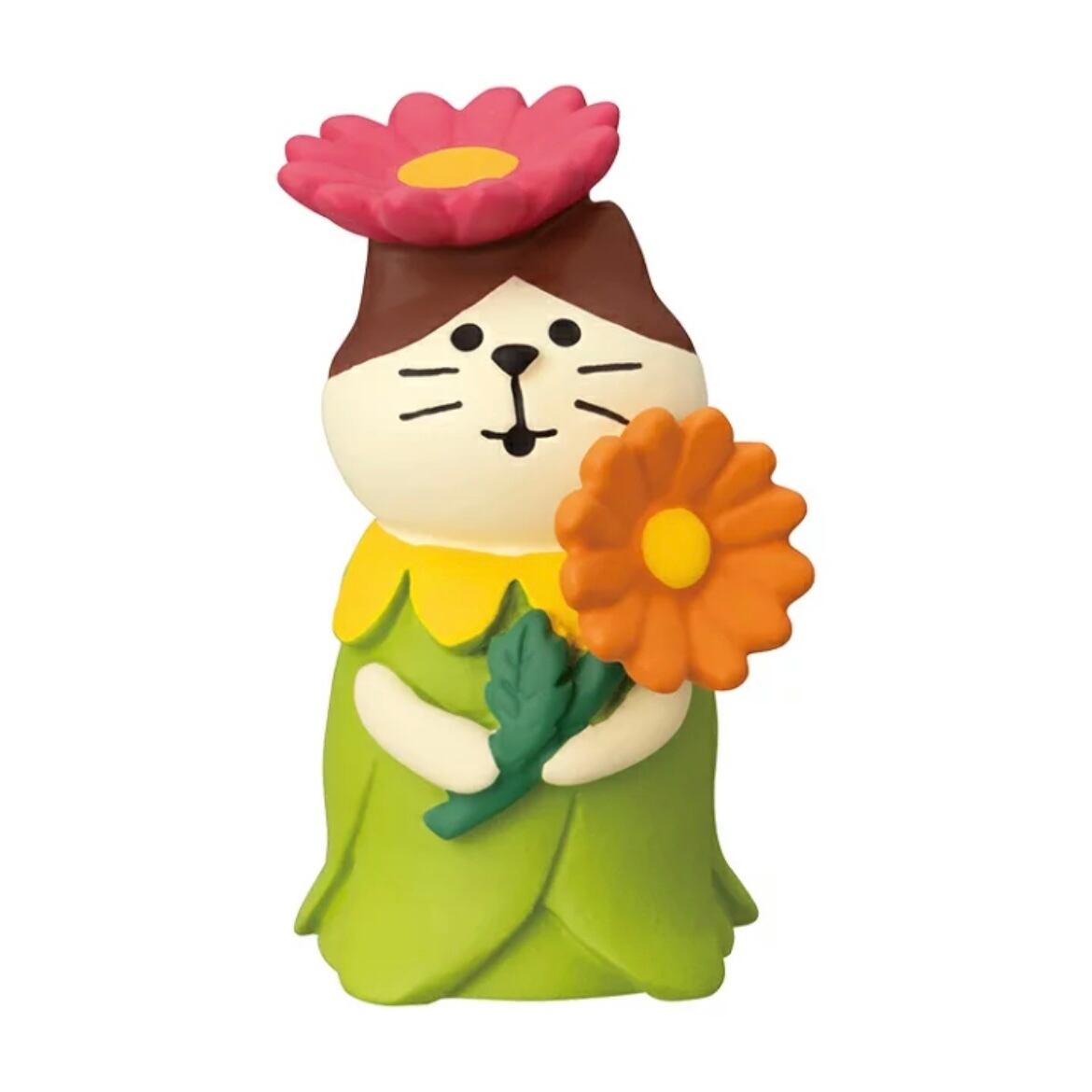 ☆concombre｜コンコンブル｜フラワーにゃんこガーベラ 猫雑貨 猫柄 猫グッズ  猫型 お家時間 プレゼント 贈り物 ギフト コンコンブル