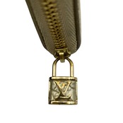 LOUIS VUITTON【ルイ ヴィトン】エキゾチックレザージッピーコインパース　アリゲーター/クロコダイル（ゴールド)