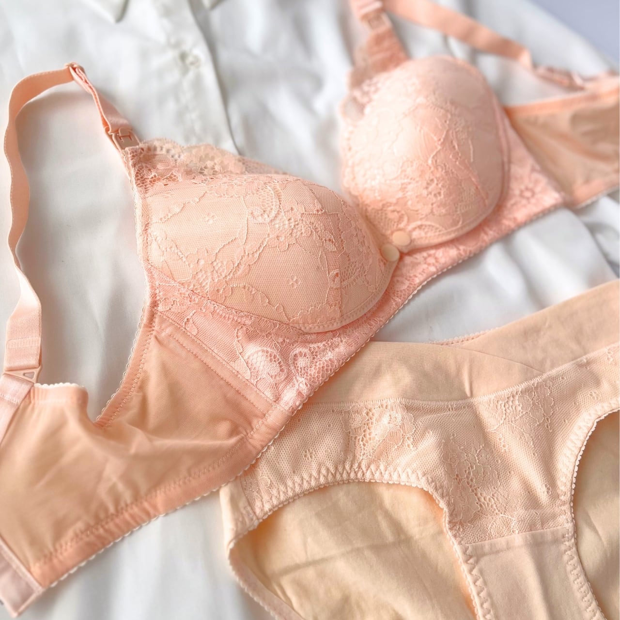 至高のつけごこち♥全て叶う 授乳ブラ＆ショーツ｜ストラップオープン