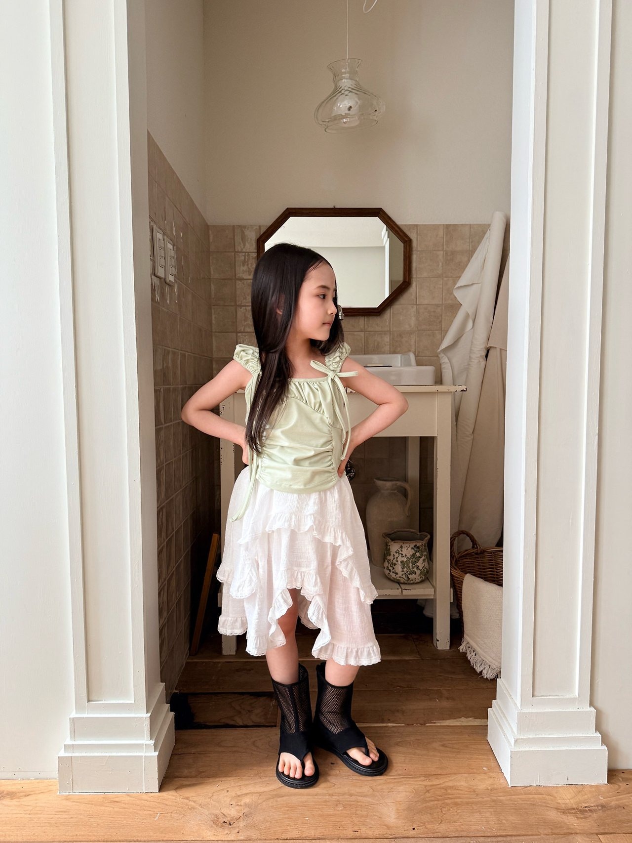 [COMMA] Asymmetrical Skirt (160/170) / [콤마] 언발스커트 (160/170)