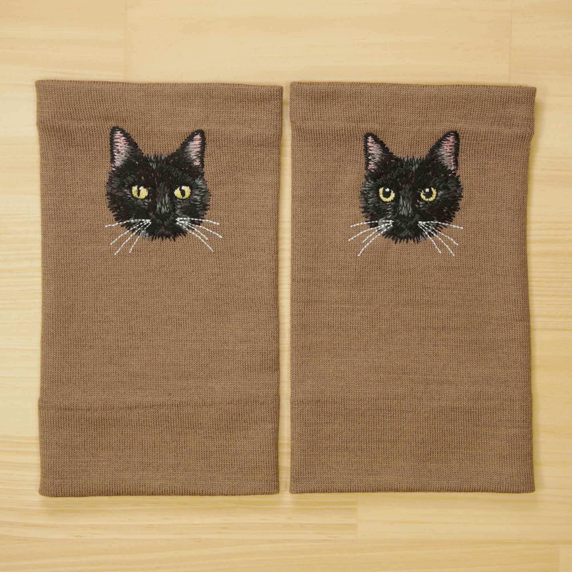 猫リストマフラー】黒猫／一度使うと手放せない気持ち良さ／ウール100