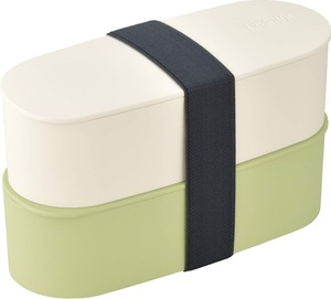 【数量限り】サーモス 弁当箱 2段 フレッシュランチボックス 600ml ライトグリーン DJT-600W LTG