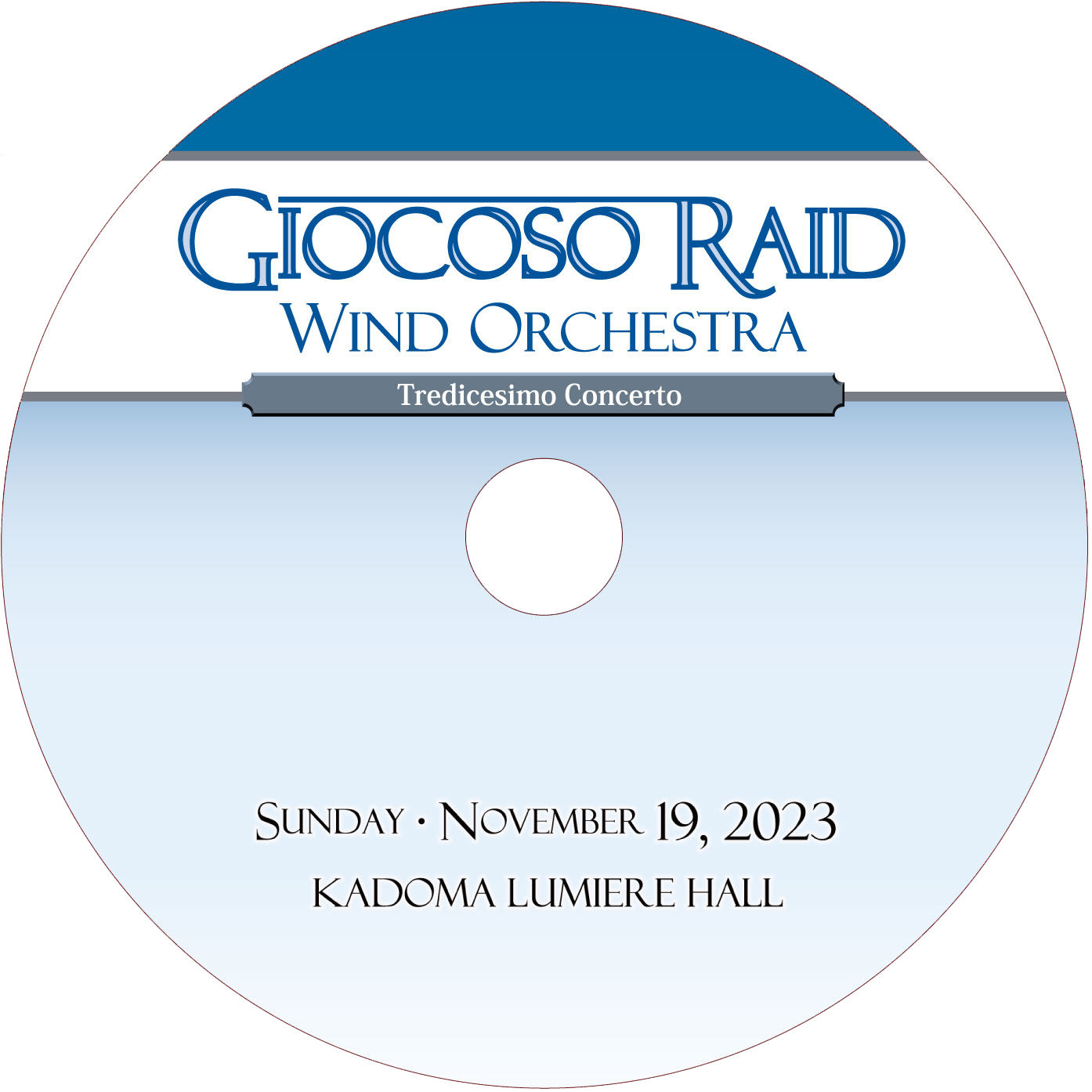 【CD】Giocoso Raid Wind Orchestra 13th【予約商品】