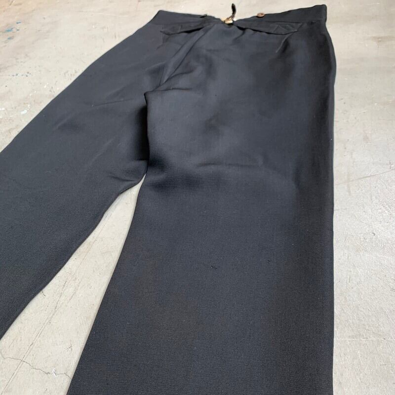 20's~ UNKNOWN ウールメリヤスドレスパンツ 針刺しシンチバック