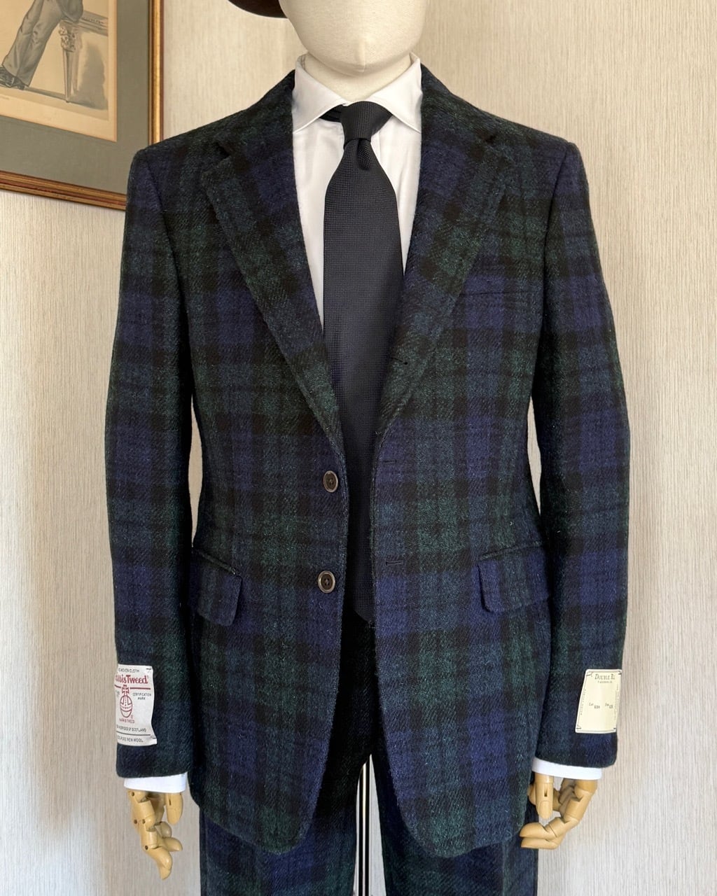 新品 RRL+サウスウィック ハリスツイード ブラックウォッチ