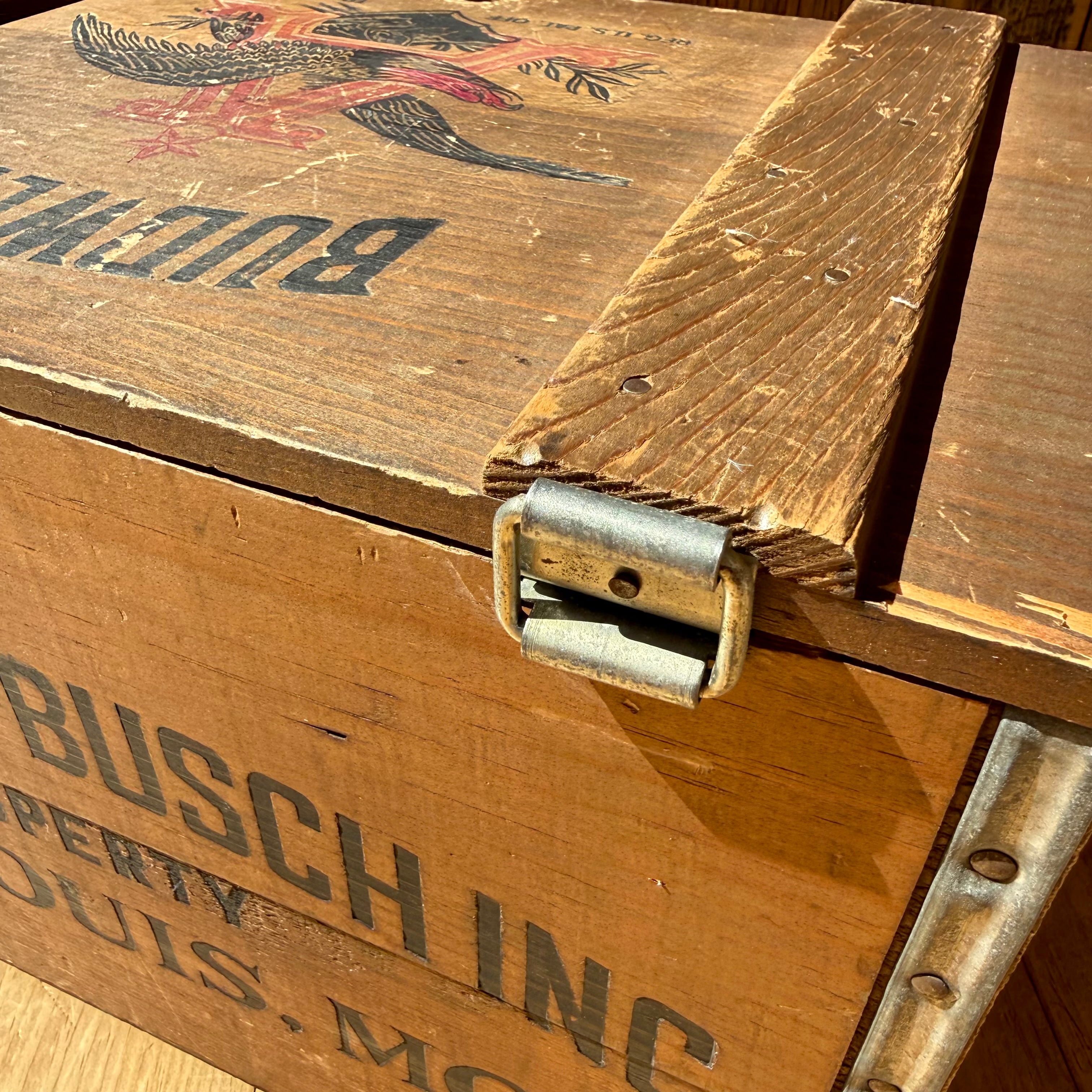 Vintage BUDWEISER Wood Box 木箱 バドワイザー 収納 ディスプレイ