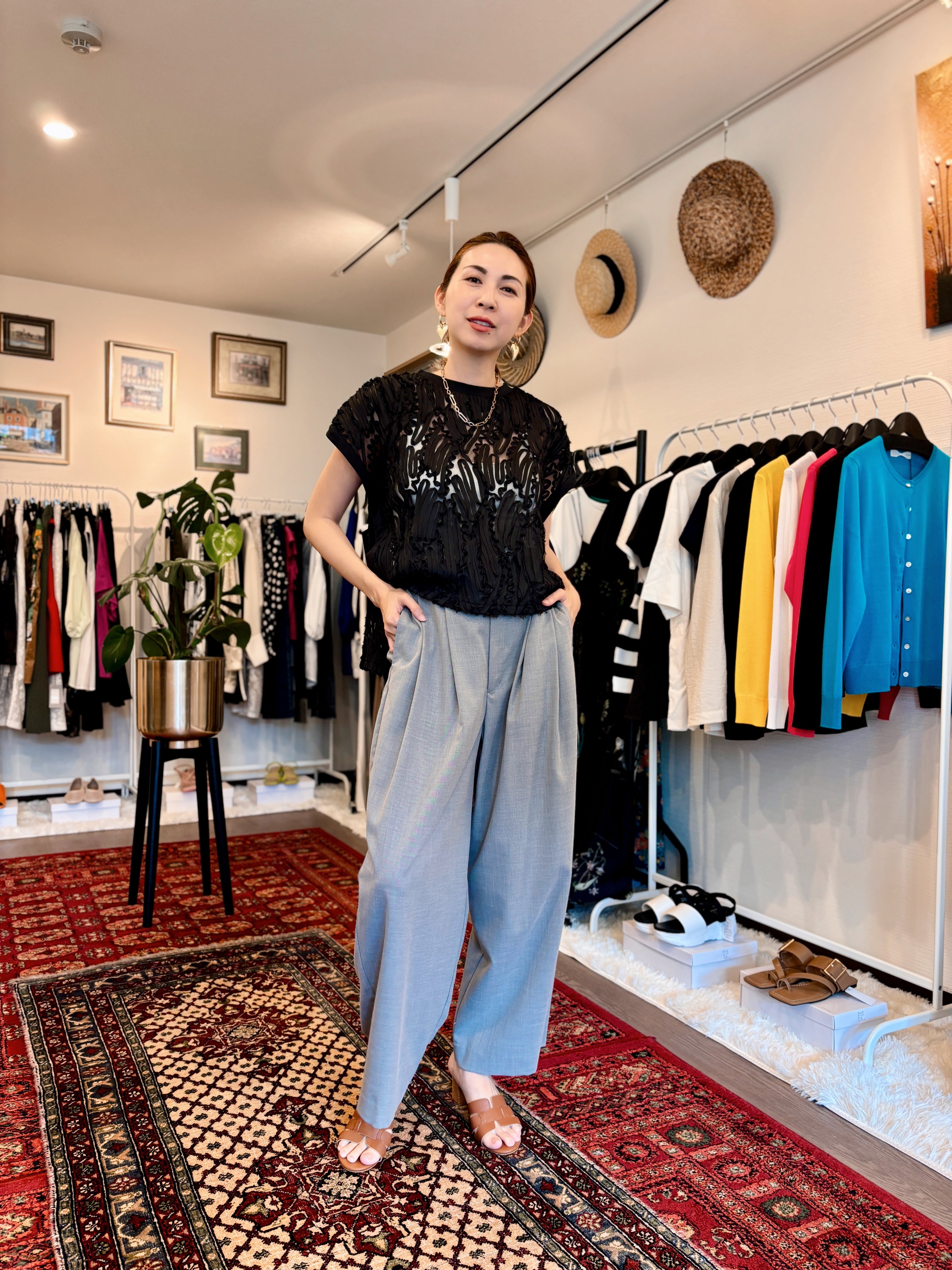 レーストップス×タックパンツ(SET)