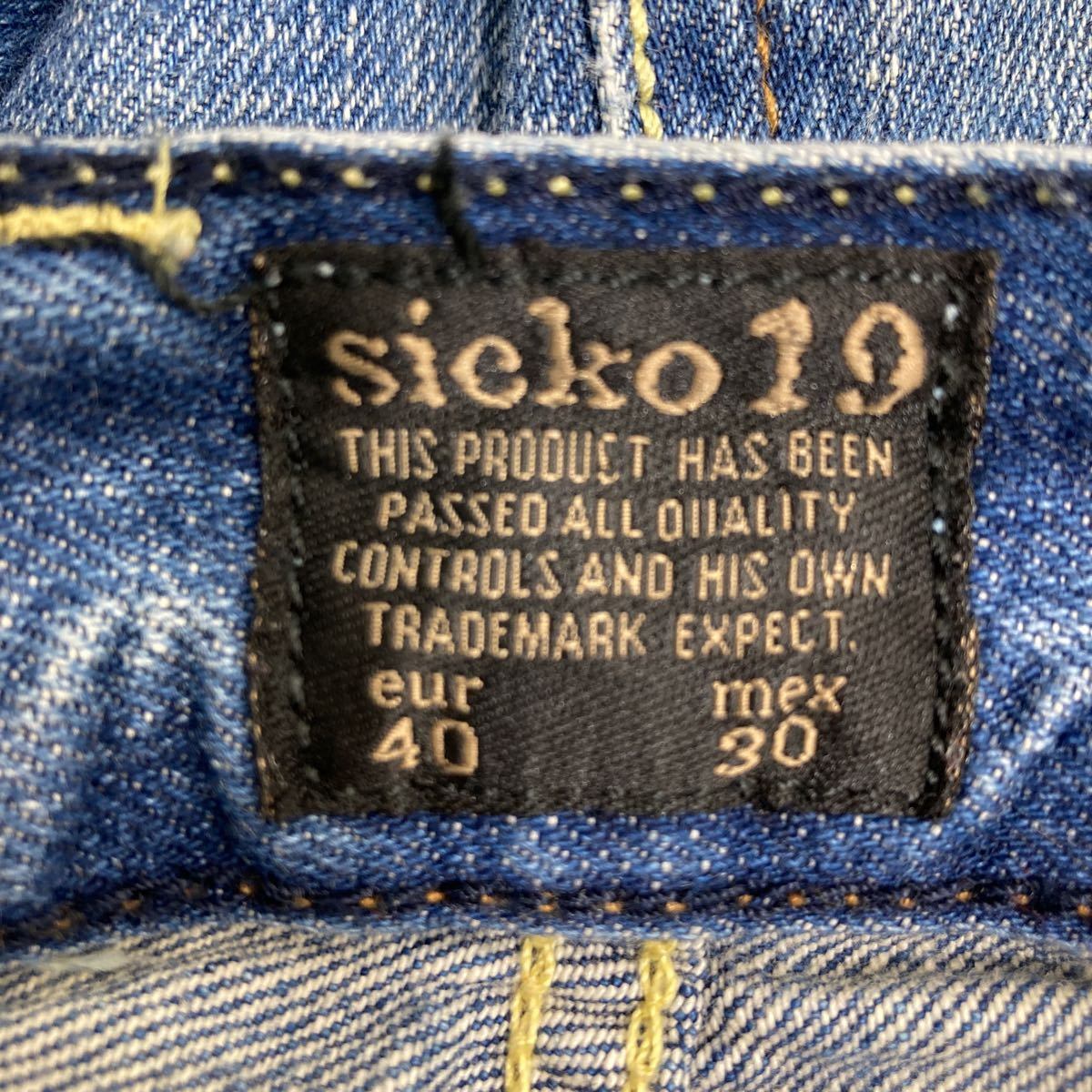 Sicko 19 デニムパンツ W32 ブルー コットン 古着卸 アメリカ仕入 2311