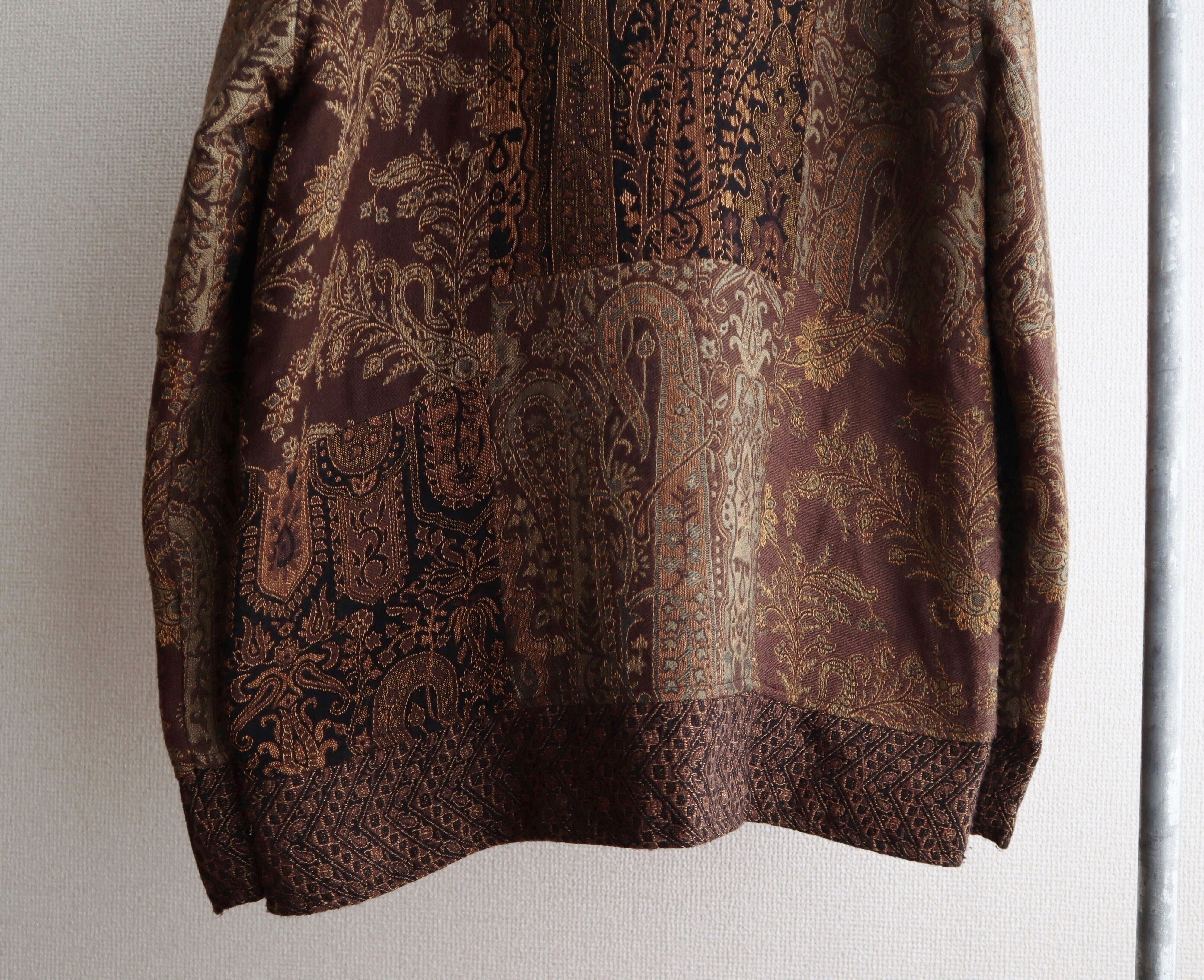 ✨90s WHITE STAG チャイナジャケット パッチワーク 刺繍 Lサイズ ホワイトスタッグ 総柄 チャイナジャケット │ヴィテージ古着屋