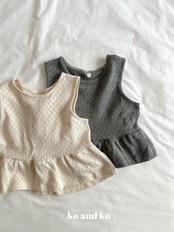 韓国子供服 / 26Autumn / 〖取寄〗ko and ko / ニットシャーリングトップ / ベビー服 / キッズ服 *XXS~L*