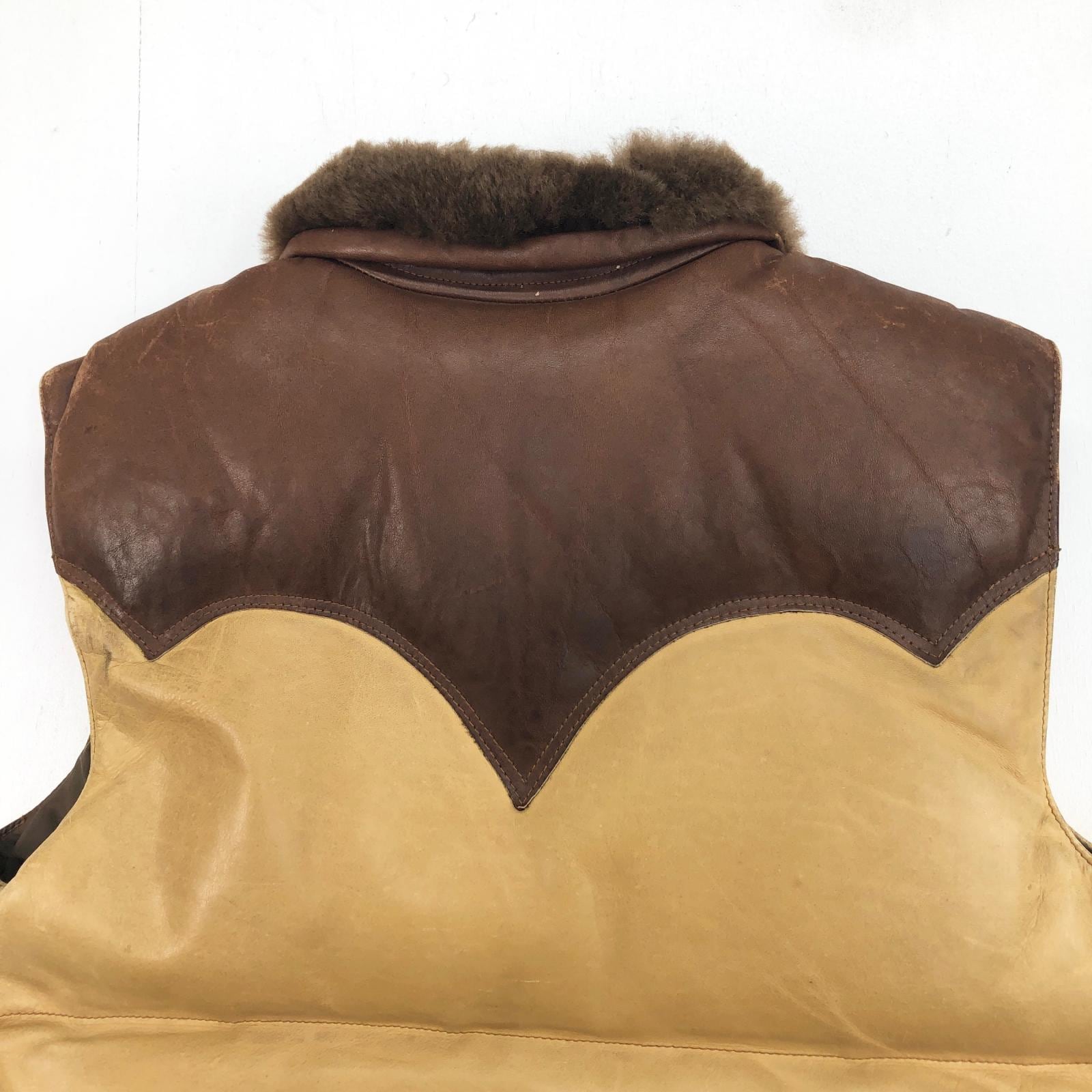 ROCKY MOUNTAIN ロッキーマウンテン 70年代 LDV LEATHER DOWN VEST